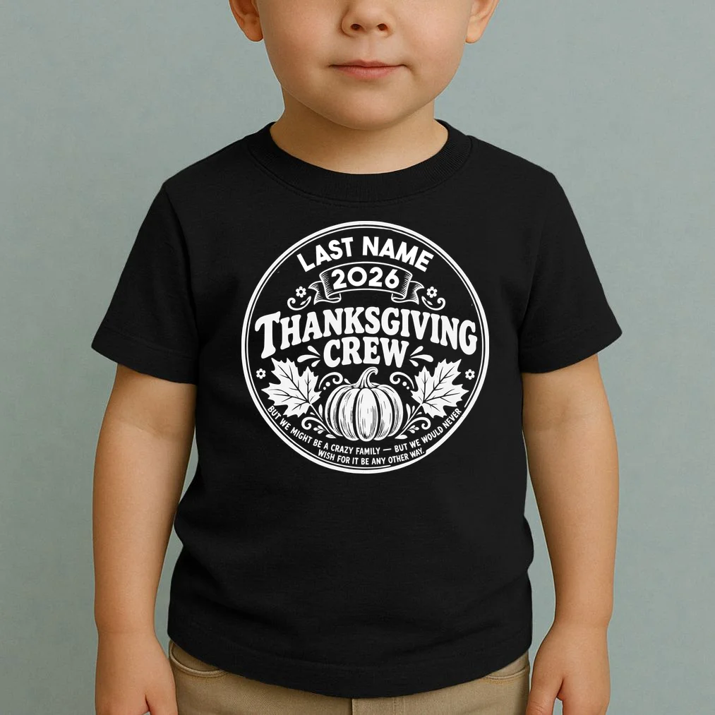 Custom Friendsgiving Thanksgiving  -  Personalized Friendsgiving Crew Toddler T-Shirt - Front 1