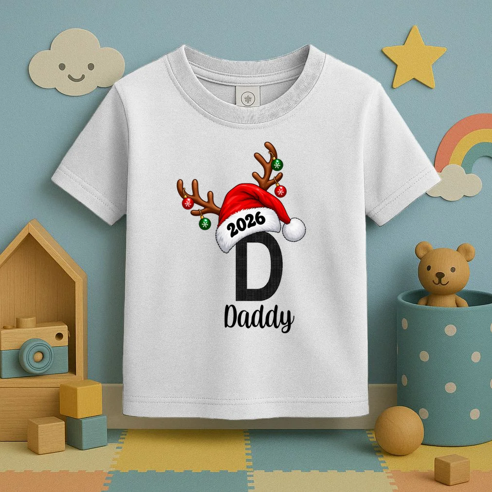 Christmas Reindeer Antlers & Santa Hat – Festive Holiday Design Toddler T-Shirt - Front 2