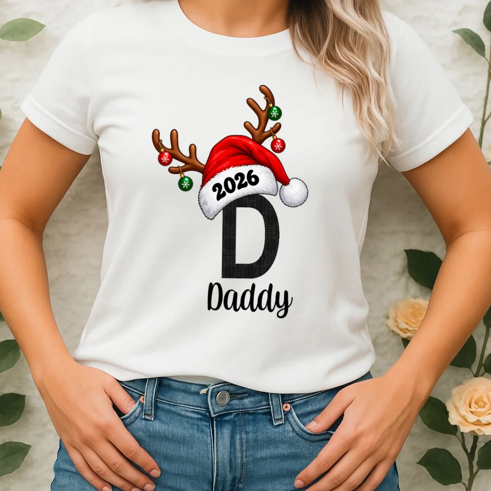 Christmas Reindeer Antlers & Santa Hat – Festive Holiday Design Women's T-Shirt - Front 1