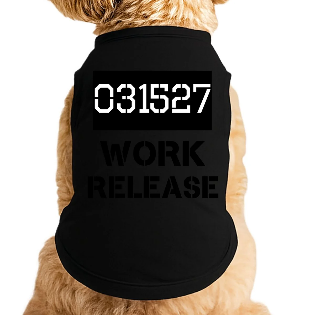 Custom Retirement Date Prisoner Work Release Jail Personalized Doggie Tank - Front