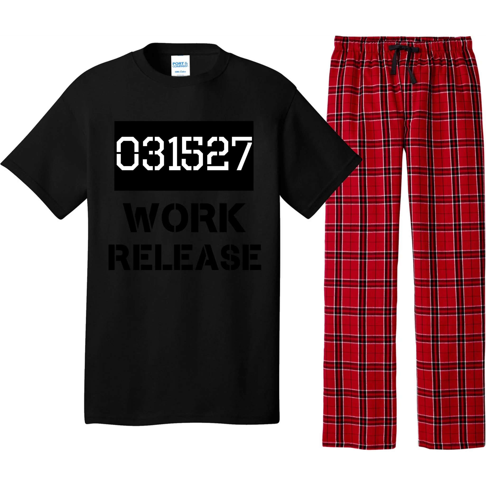 Custom Retirement Date Prisoner Work Release Jail Personalized Men's Pajamas - Front