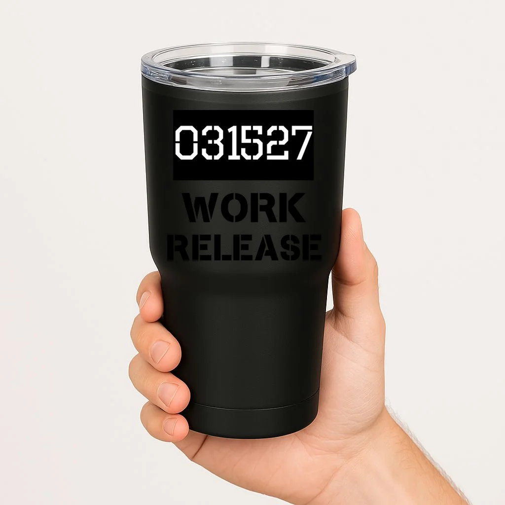 Custom Retirement Date Prisoner Work Release Jail Personalized 20oz Tumbler - Front 1