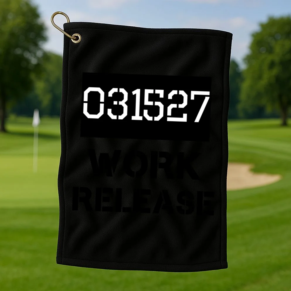 Custom Retirement Date Prisoner Work Release Jail Personalized Golf Towel - Front 1