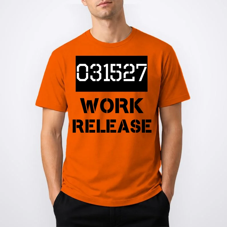 Custom Retirement Date Prisoner Work Release Jail Personalized T-Shirt - Front 1