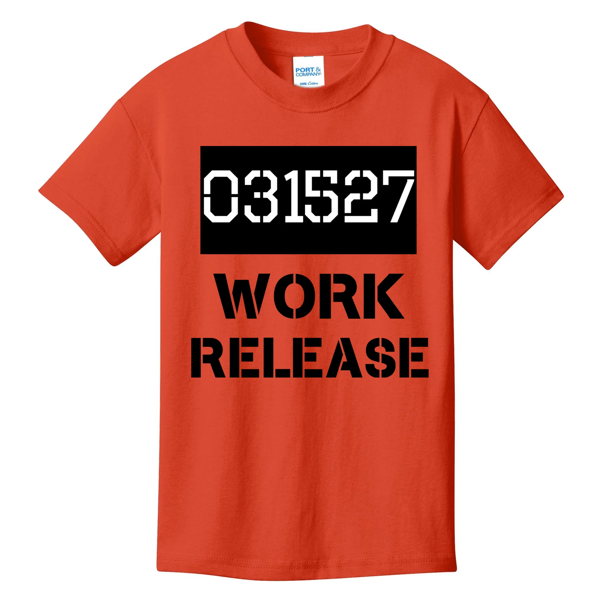 Custom Retirement Date Prisoner Work Release Jail Personalized Kids T-Shirt Front