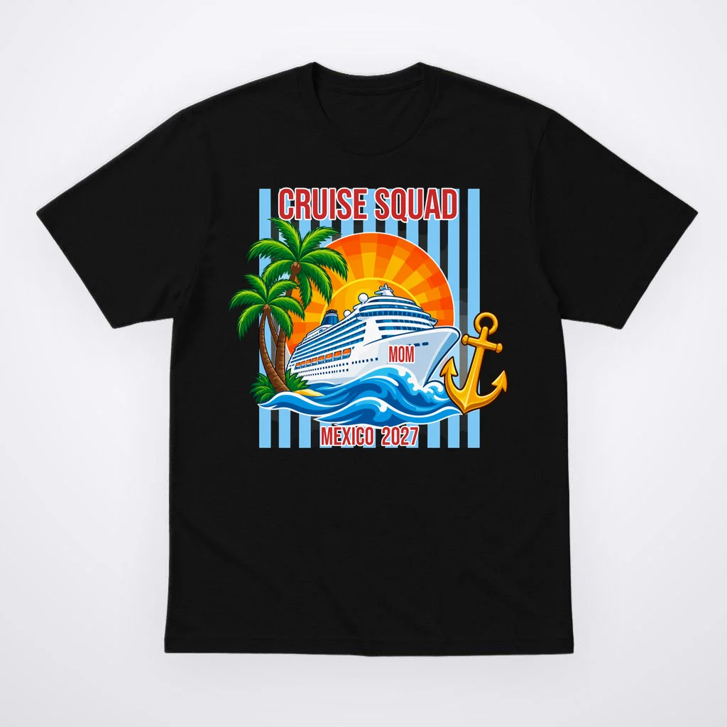 Cruise Squad Graphic – Nautical Cruise Vacation Group Design Men's T-Shirt Front