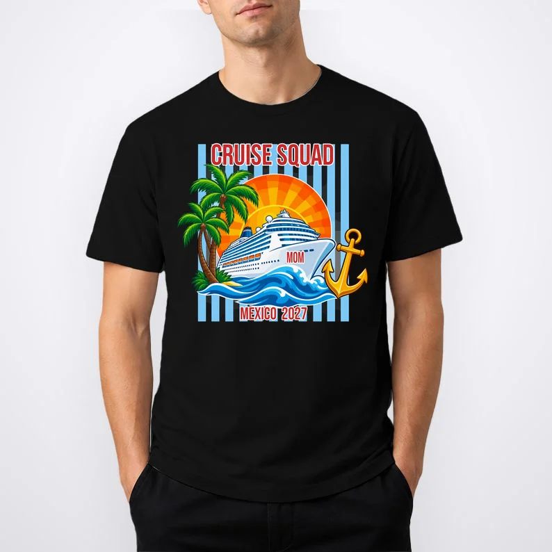 Cruise Squad Graphic – Nautical Cruise Vacation Group Design Men's T-Shirt - Front 1