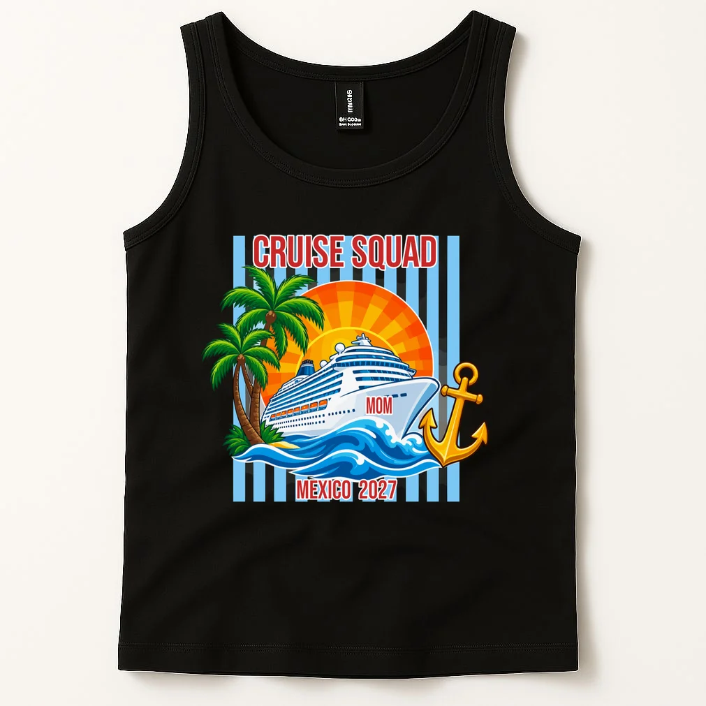 Cruise Squad Graphic – Nautical Cruise Vacation Group Design Men's Tank Top - Front 1