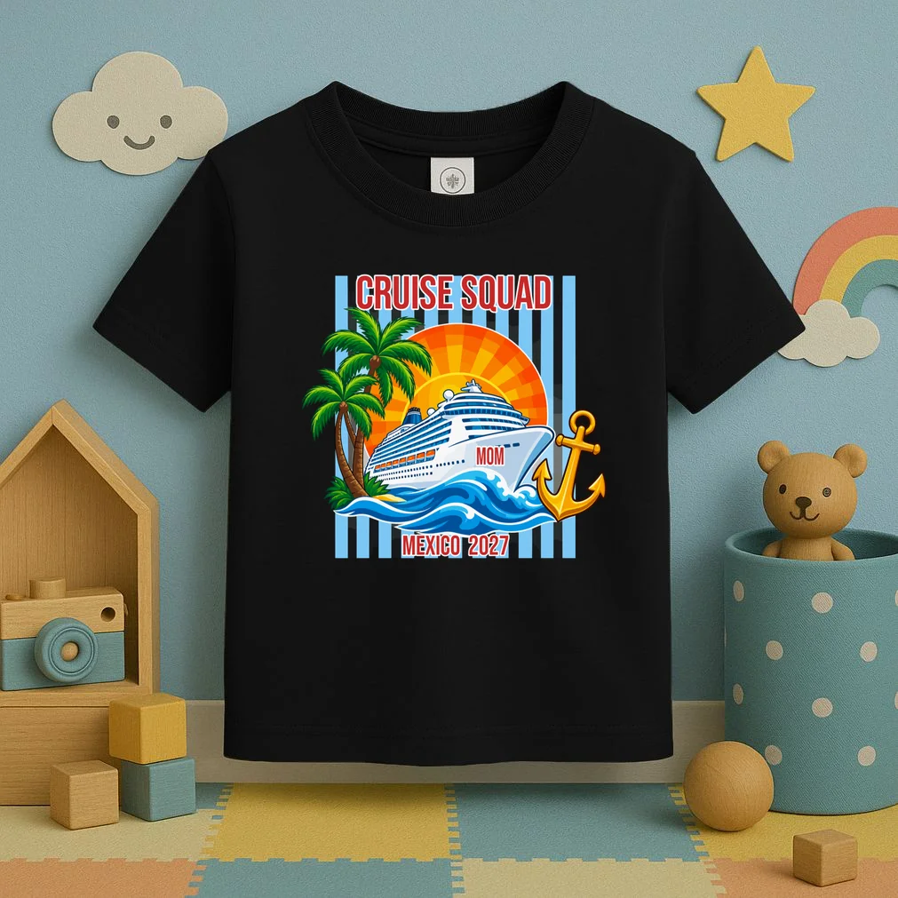 Cruise Squad Graphic – Nautical Cruise Vacation Group Design Toddler T-Shirt - Front 2
