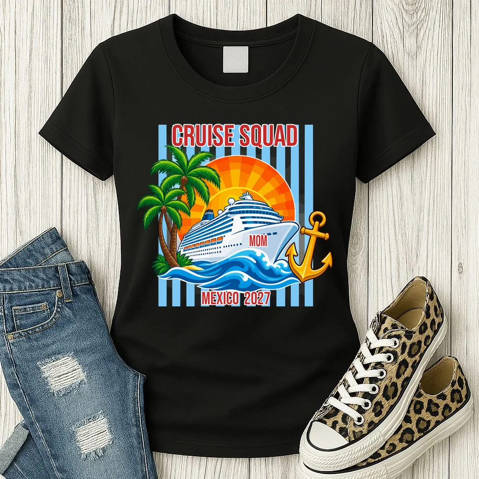 Cruise Squad Graphic – Nautical Cruise Vacation Group Design Women's T-Shirt - Front 2