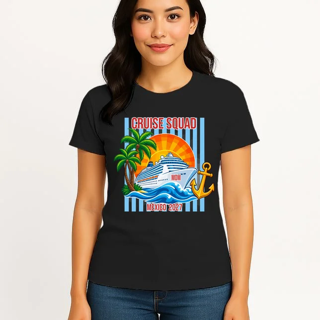 Cruise Squad Graphic – Nautical Cruise Vacation Group Design Women's T-Shirt - Front 3