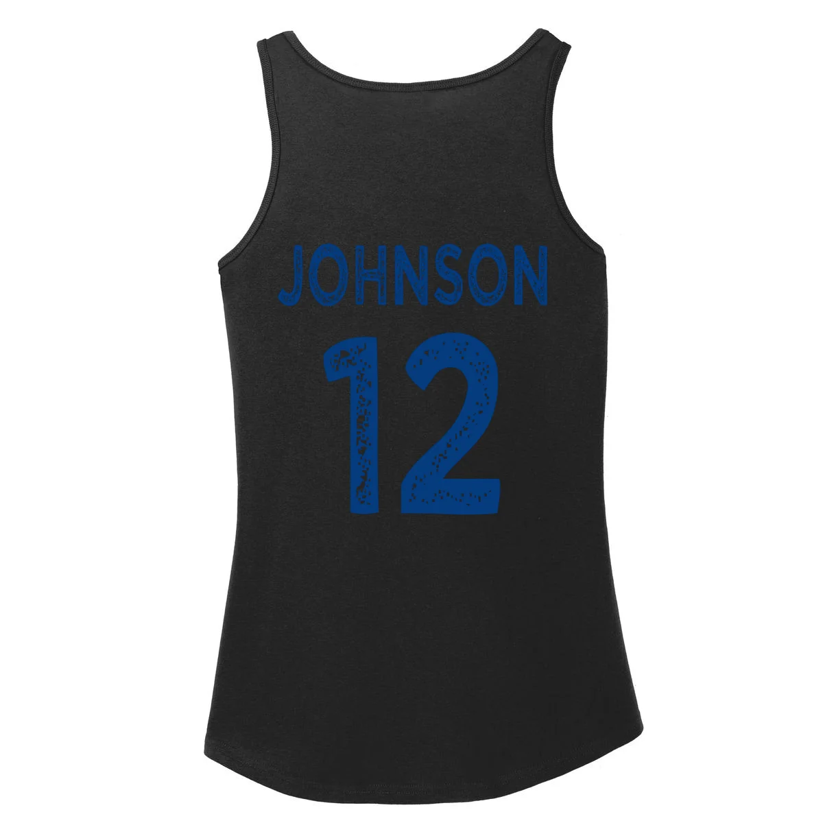 Custom Soccer Mascot Personalized Name & Number Gift - Vintage Soccer Jersey Team Design Women's Tank Top - Back - Close-up