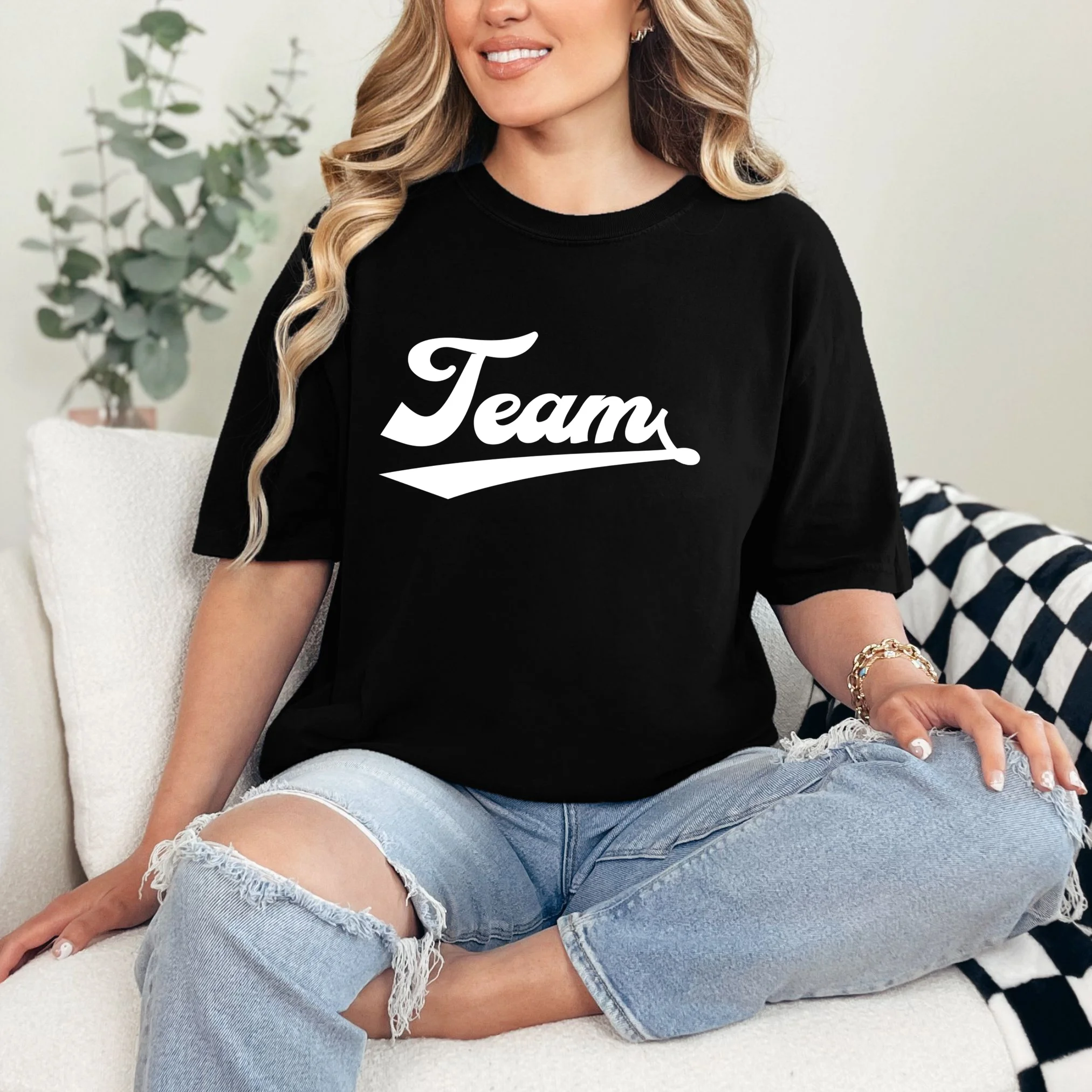 Custom School Mascot Sports Team Logo Spirit T-Shirt - Front 1