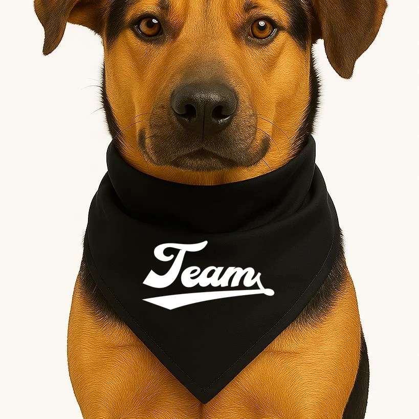 Custom School Mascot Sports Team Logo Spirit Dog Bandana - Front 1