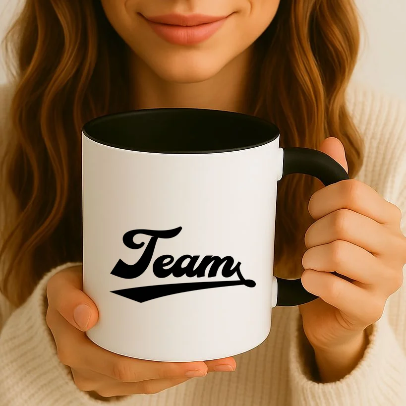 Custom School Mascot Sports Team Logo Spirit Coffee Mug - Front 2