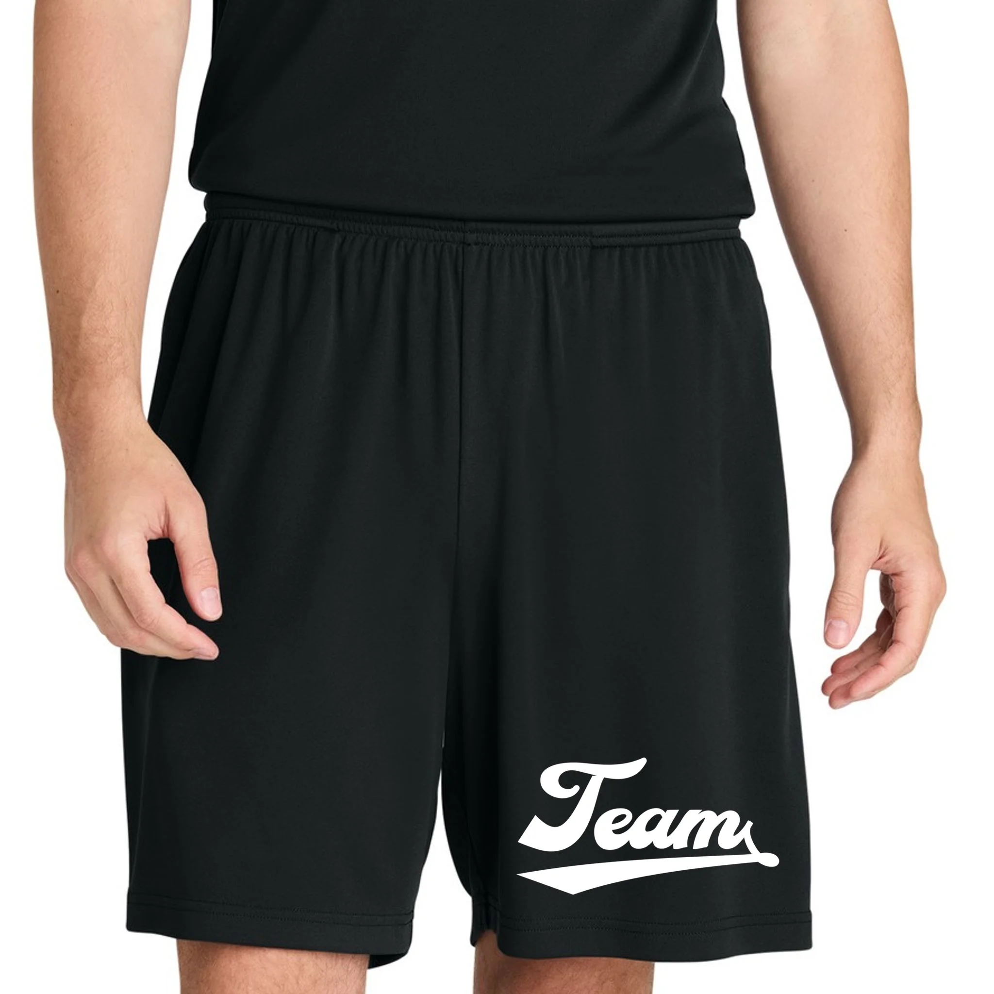 Custom School Mascot Sports Team Logo Spirit Men's Shorts - Front 1
