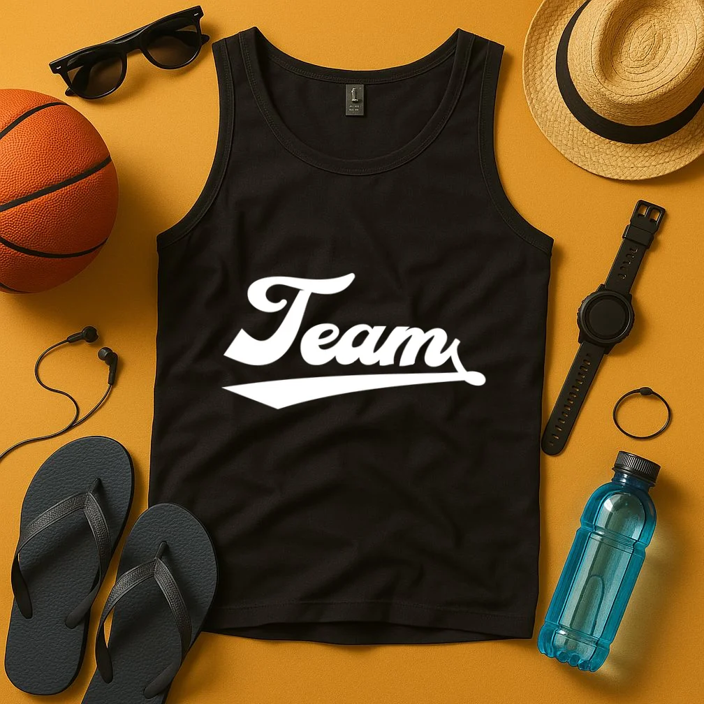 Custom School Mascot Sports Team Logo Spirit Tank Top - Front 3