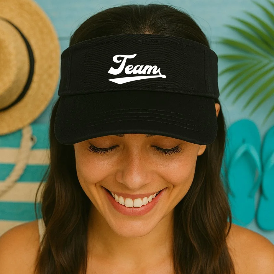 Custom School Mascot Sports Team Logo Spirit Visor - Front 1