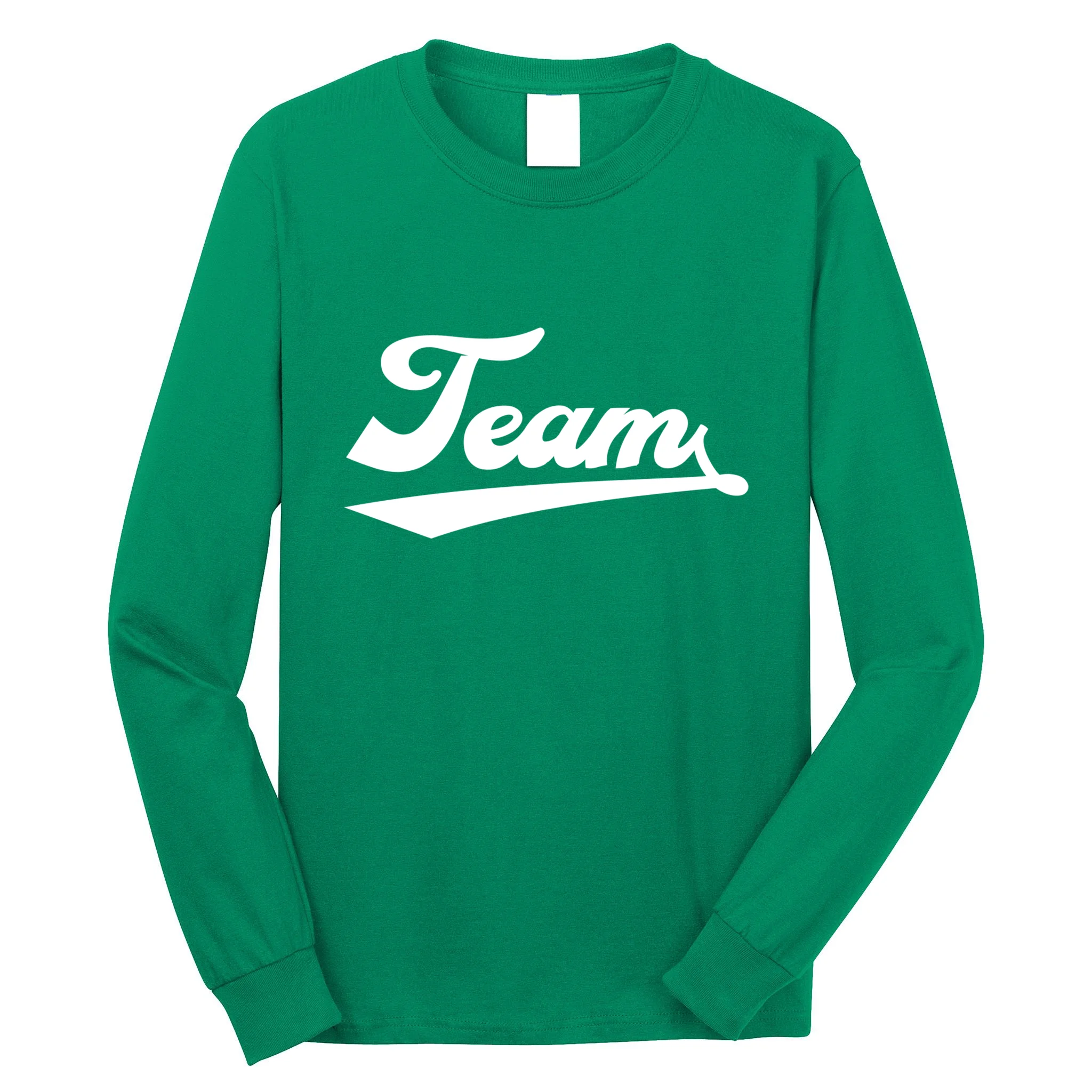 Custom School Mascot Sports Team Logo Spirit Men's Long Sleeve Shirt - Front