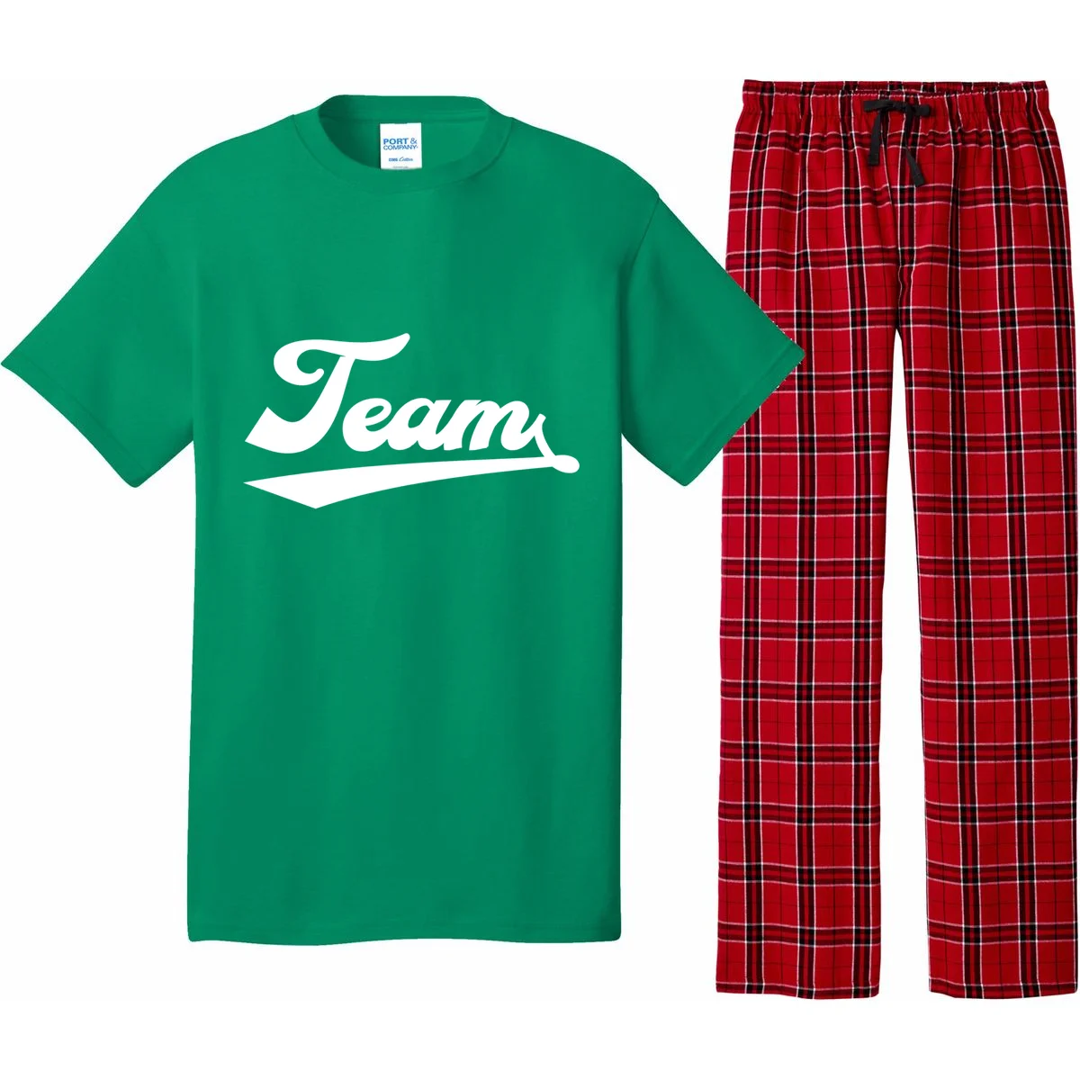 Custom School Mascot Sports Team Logo Spirit Pajama Set - Front