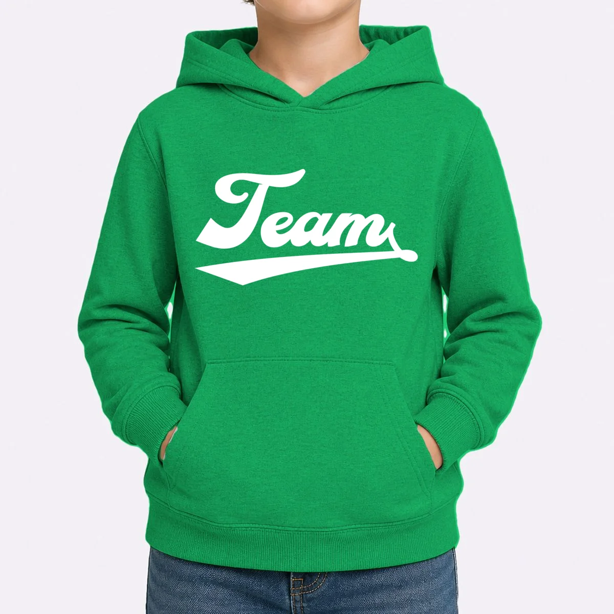Custom School Mascot Sports Team Logo Spirit Kids Hoodie - Front 1