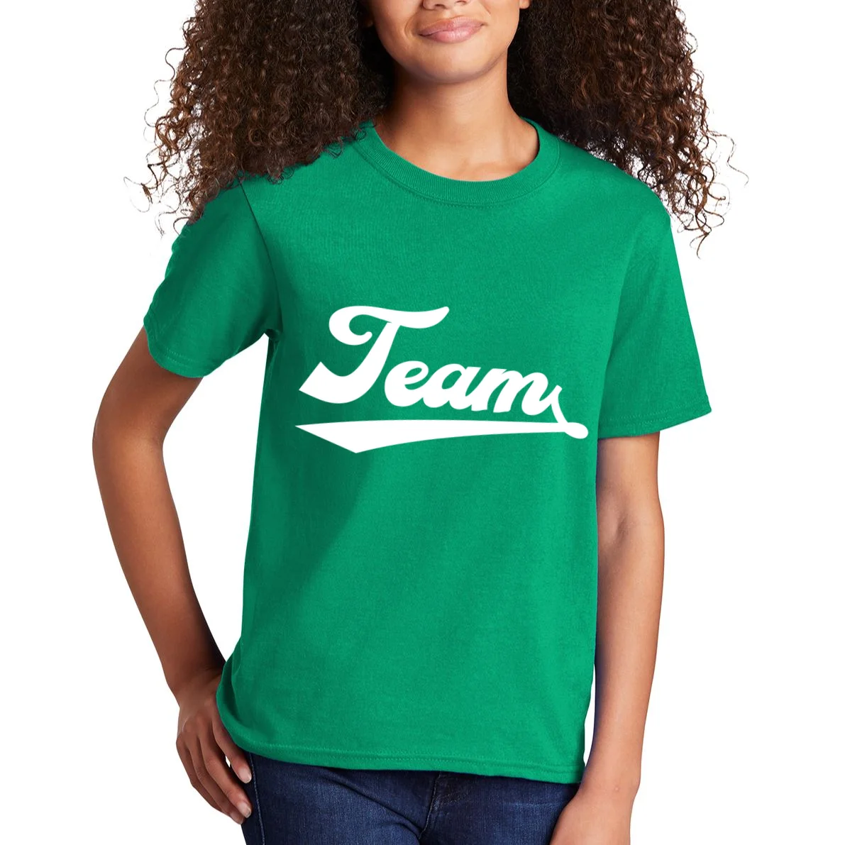 Custom School Mascot Sports Team Logo Spirit Kids T-Shirt - Front 1