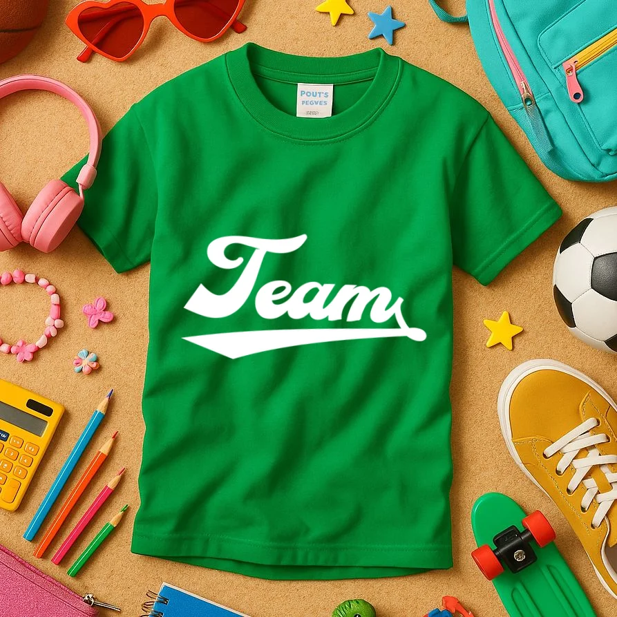 Custom School Mascot Sports Team Logo Spirit Kids T-Shirt - Front 2