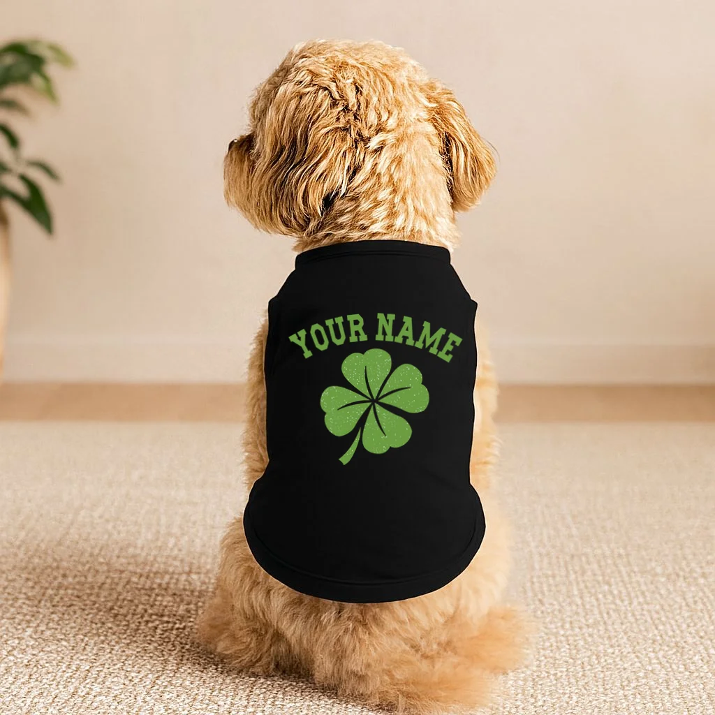 Custom St. Patricks Day Doggie Tank - Front 1