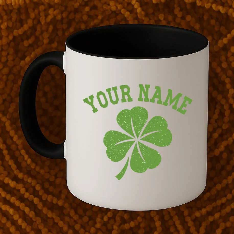 Custom St. Patricks Day Coffee Mug - Front 1