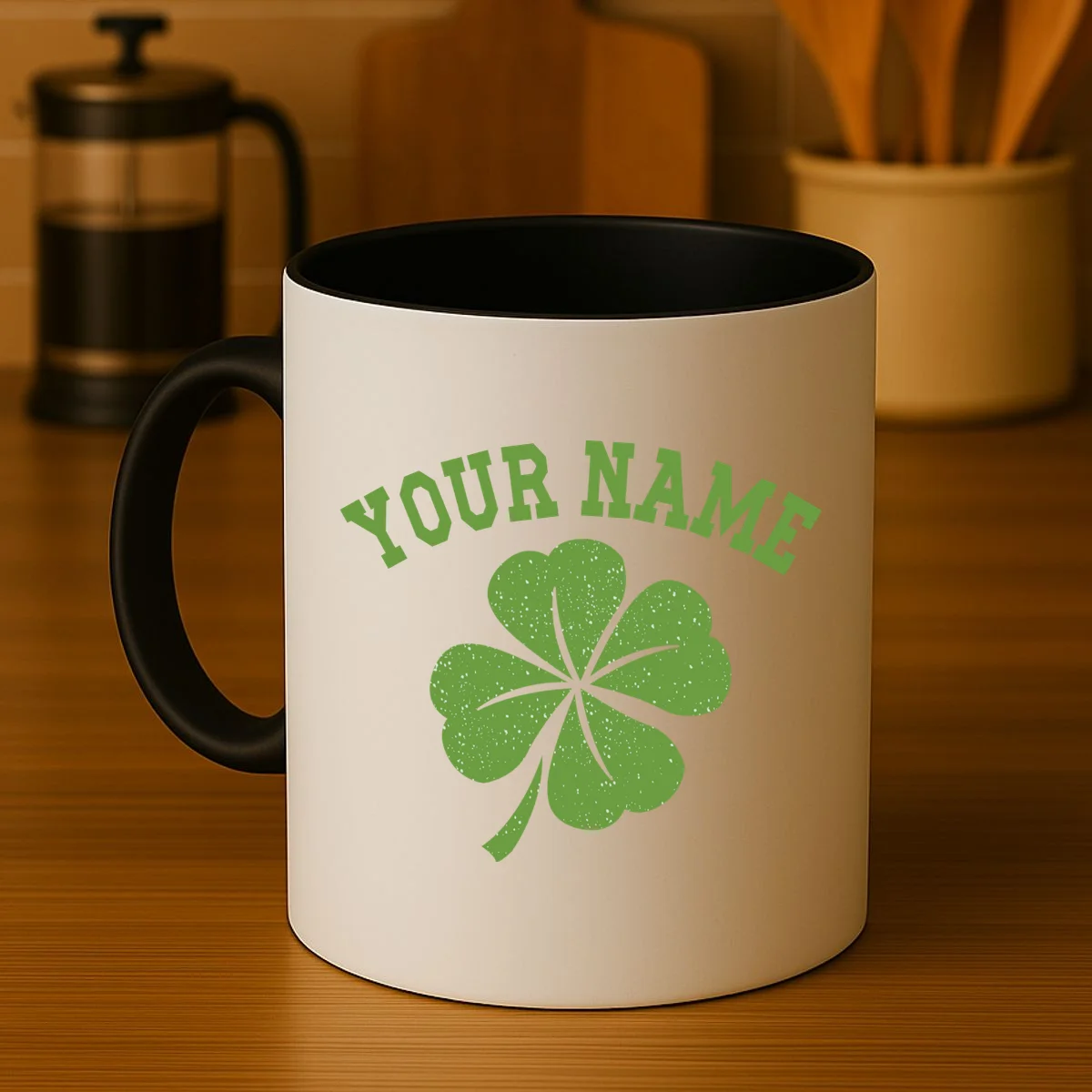 Custom St. Patricks Day Coffee Mug - Front 3