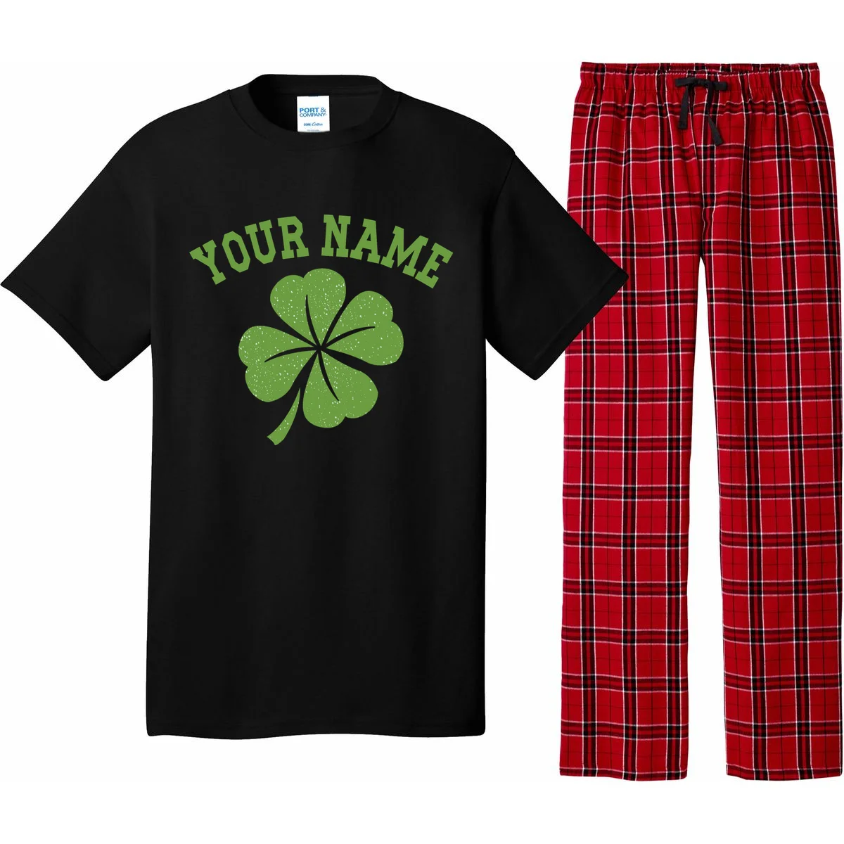 Custom St. Patricks Day Pajama Set - Front