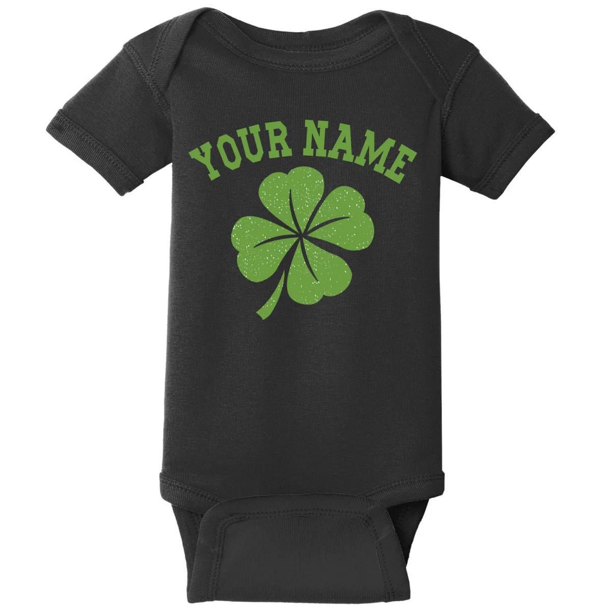Custom St. Patricks Day Baby Bodysuit - Front