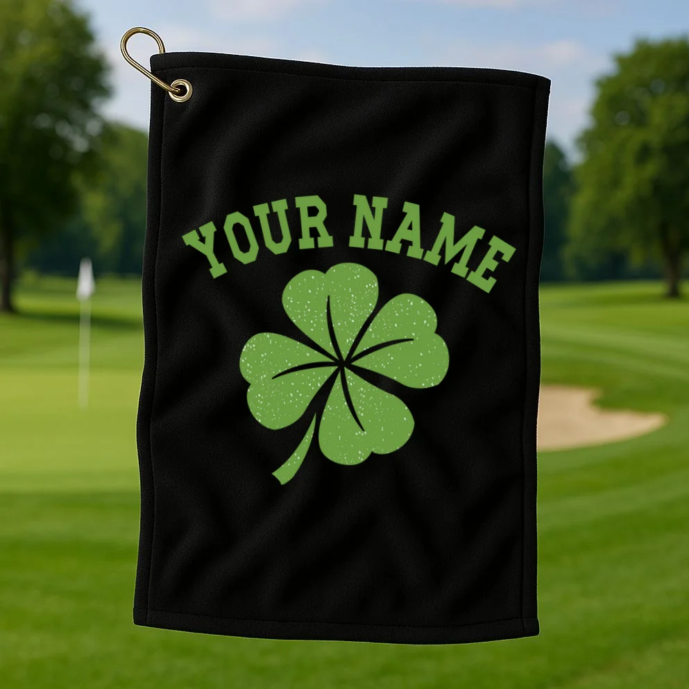 Custom St. Patricks Day Golf Towel - Front 1
