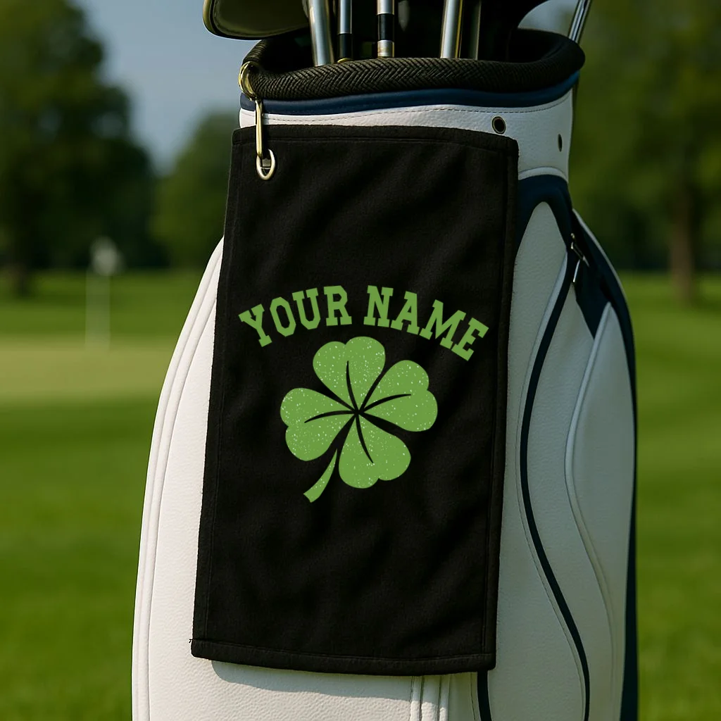 Custom St. Patricks Day Golf Towel - Front 2