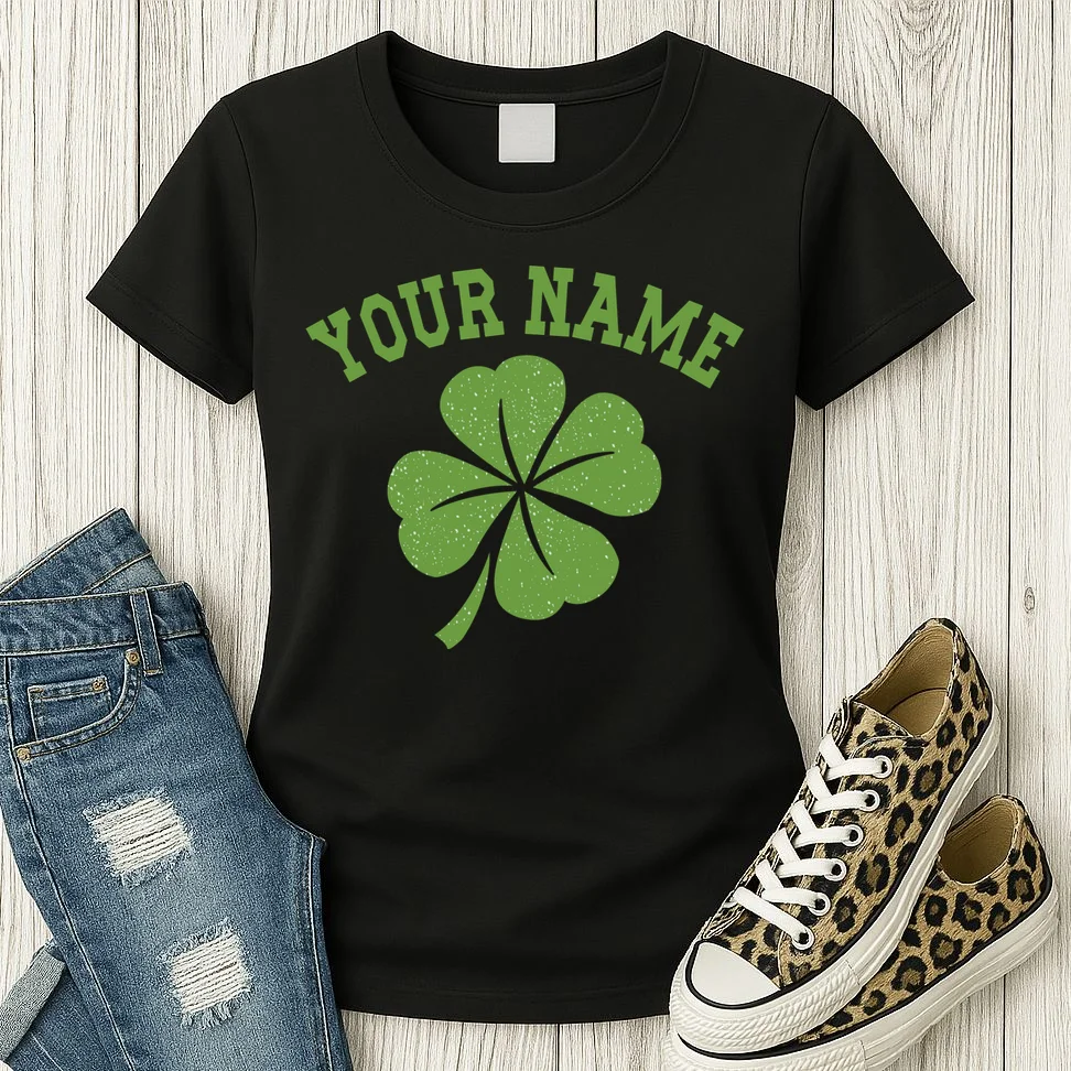 Custom St. Patricks Day Women's T-Shirt - Front 2