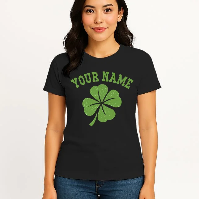 Custom St. Patricks Day Women's T-Shirt - Front 3