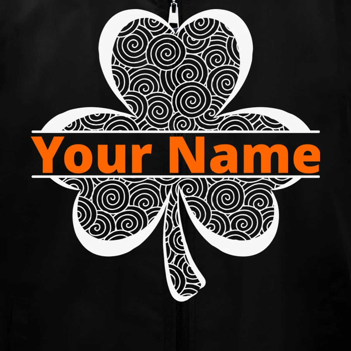 Custom St. Patrick's Day Clover Name – Personalized Lucky Shamrock Men's Vest - Front - Close-up