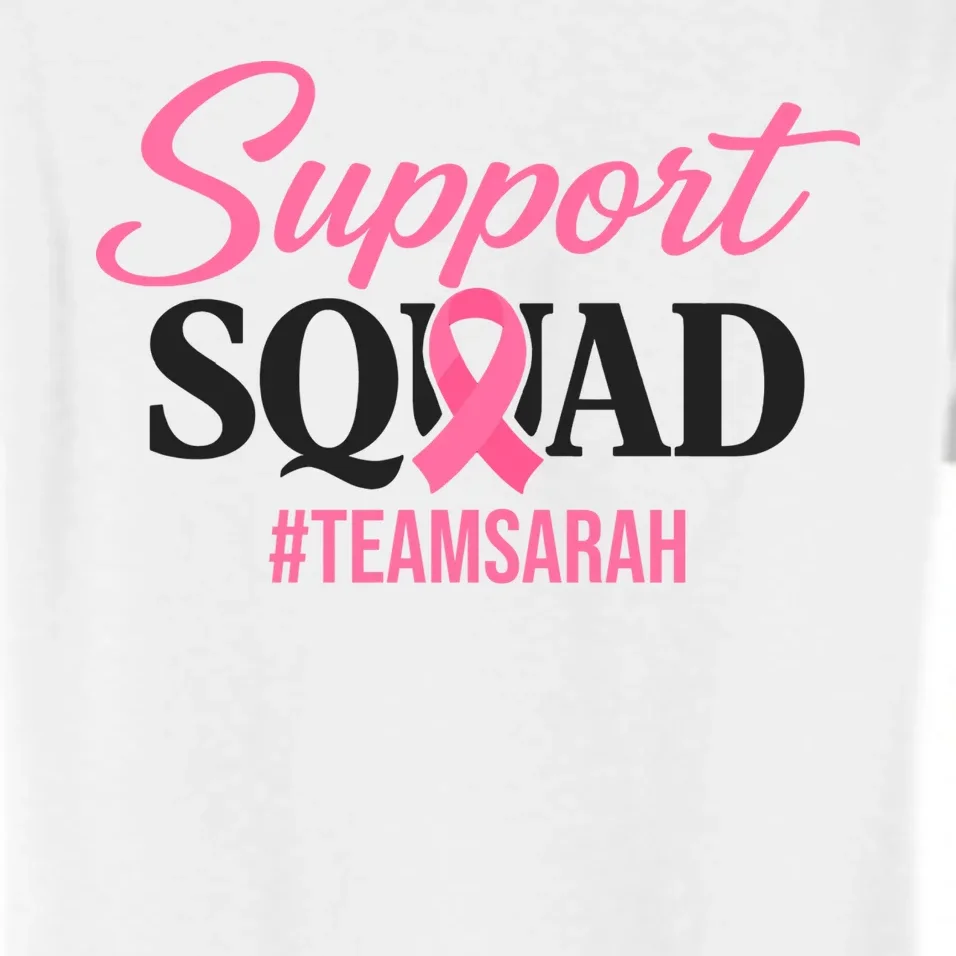 Support Squad Personalized Breast Cancer Awareness Women's Flannel Pajama Set - Back - Close-up