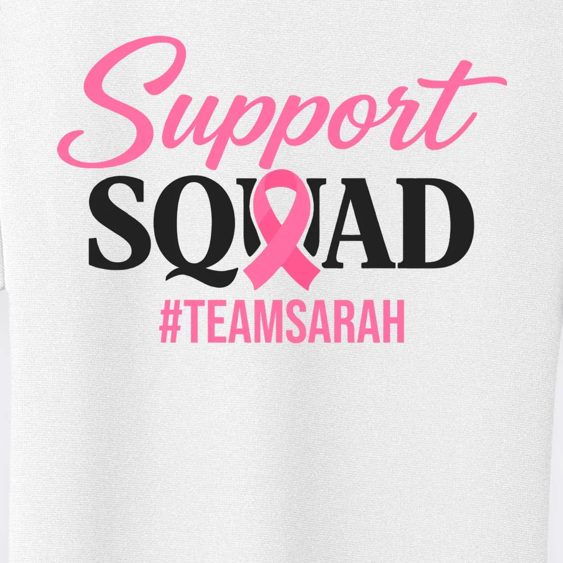 Support Squad Personalized Breast Cancer Awareness Women's Polo - Back - Close-up