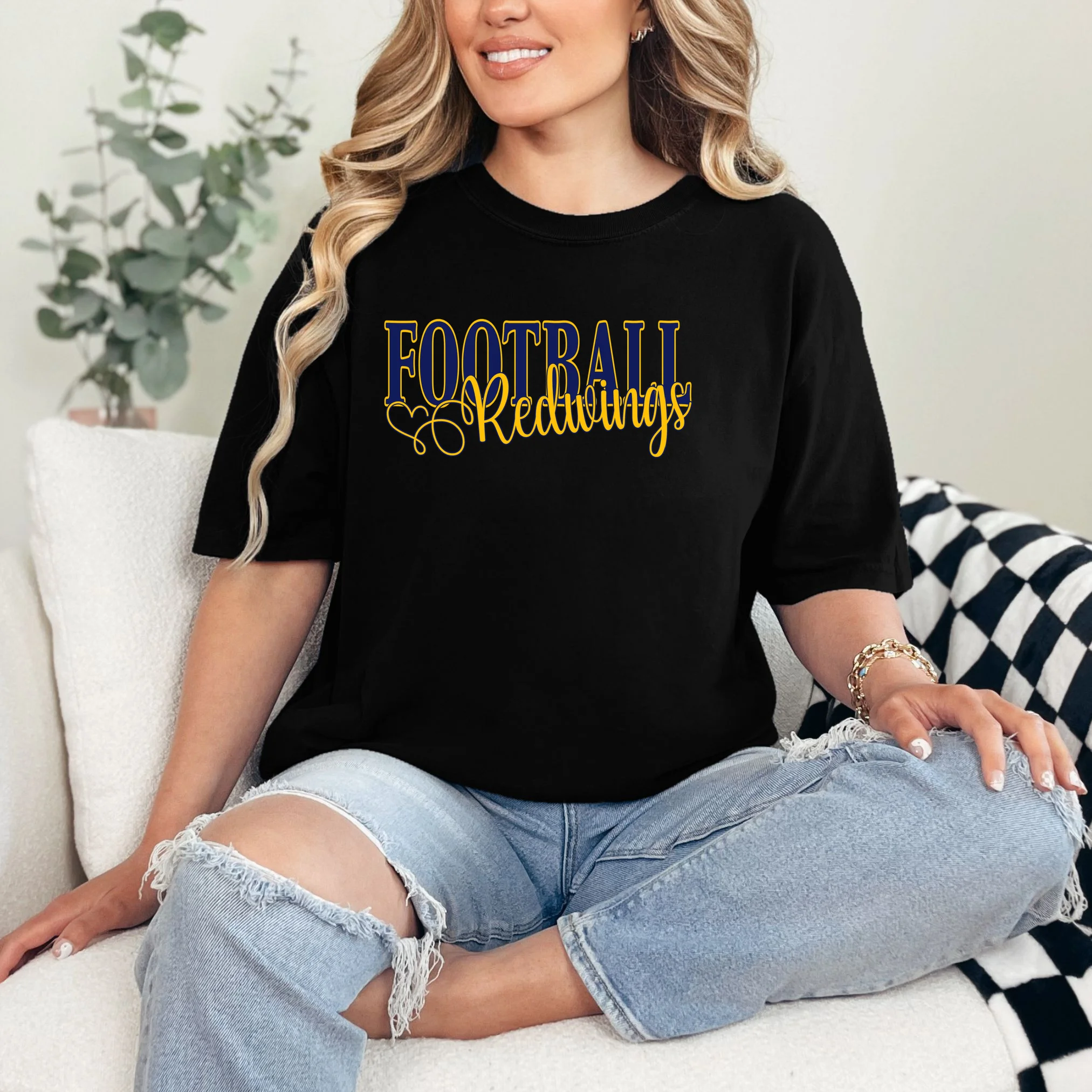 Custom Game Team Personalized Mascot Name Sports Spirit Comfort Colors Unisex T-Shirt - Front 1