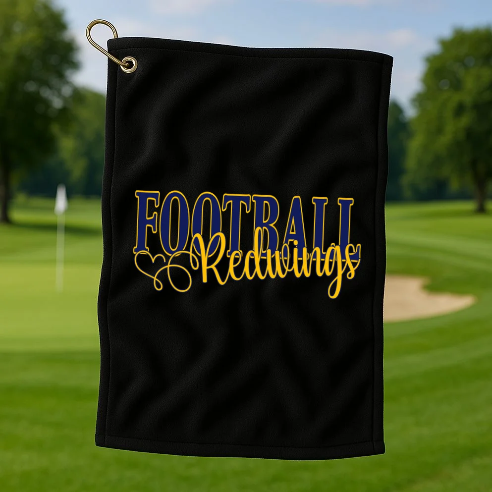 Custom Game Team Personalized Mascot Name Sports Spirit Golf Towel - Front 1