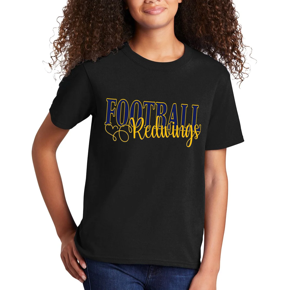 Custom Game Team Personalized Mascot Name Sports Spirit Kids T-Shirt - Front 1