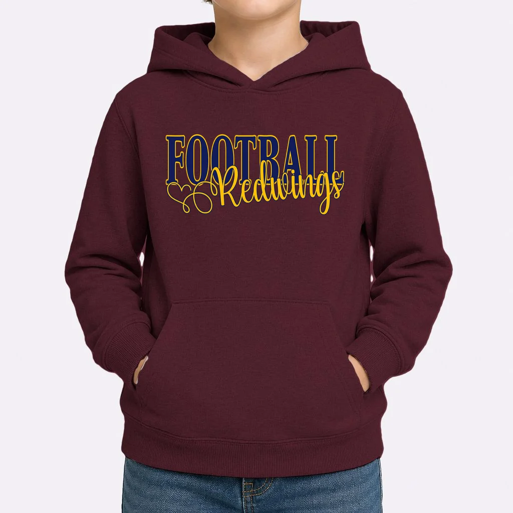 Custom Game Team Personalized Mascot Name Sports Spirit Kids Hoodie - Front 1