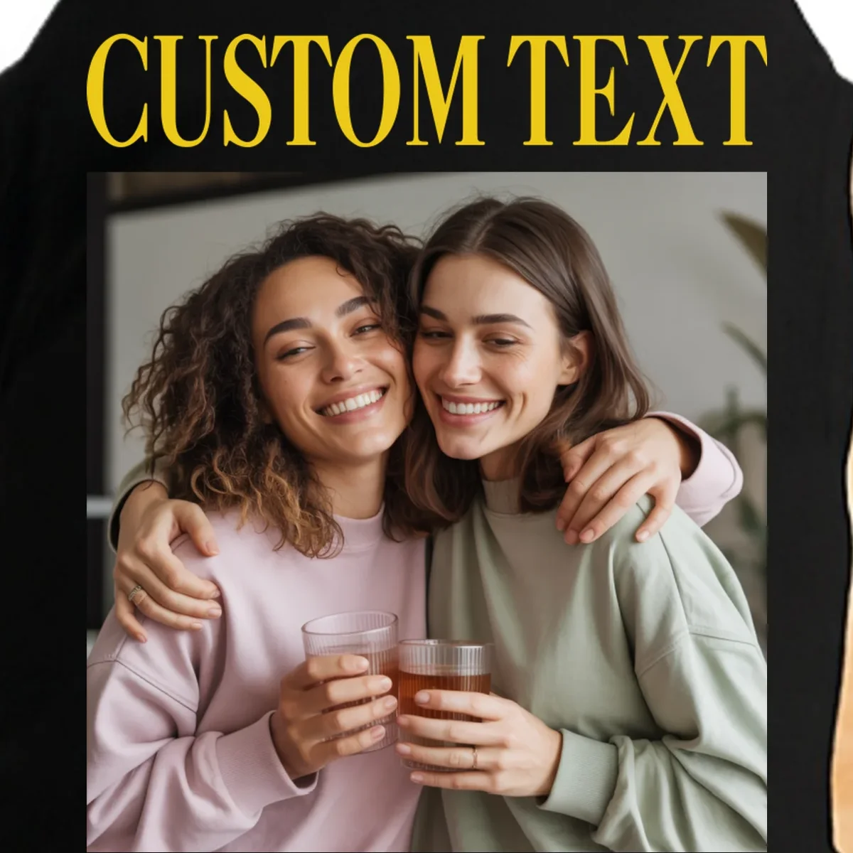 Custom Text And Image Cozy Personalized Doggie Tank - Front - Close-up