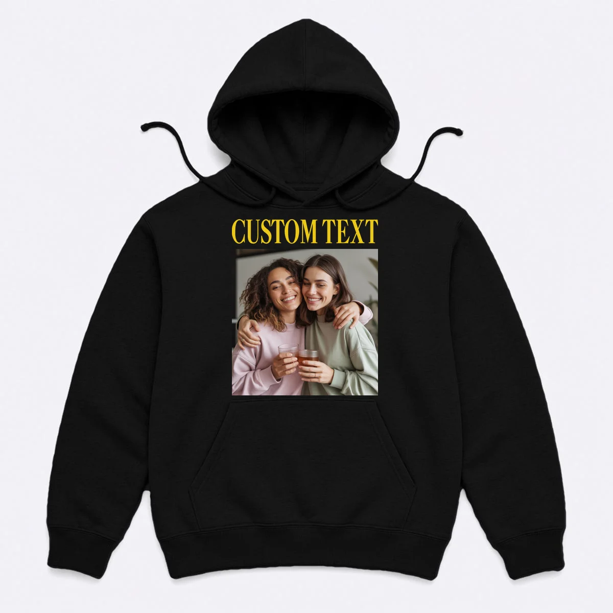 Custom Text And Image Cozy Personalized Hoodie - Front
