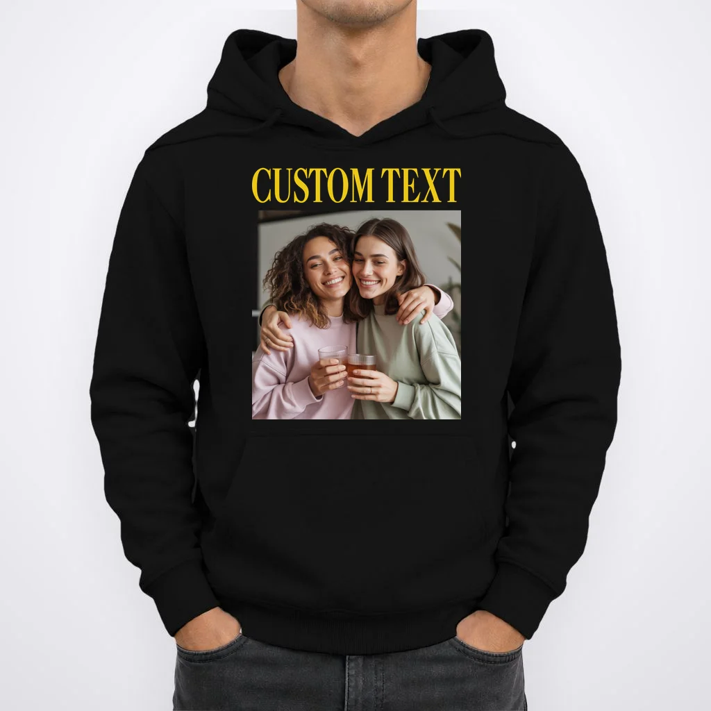 Custom Text And Image Cozy Personalized Hoodie - Front 1