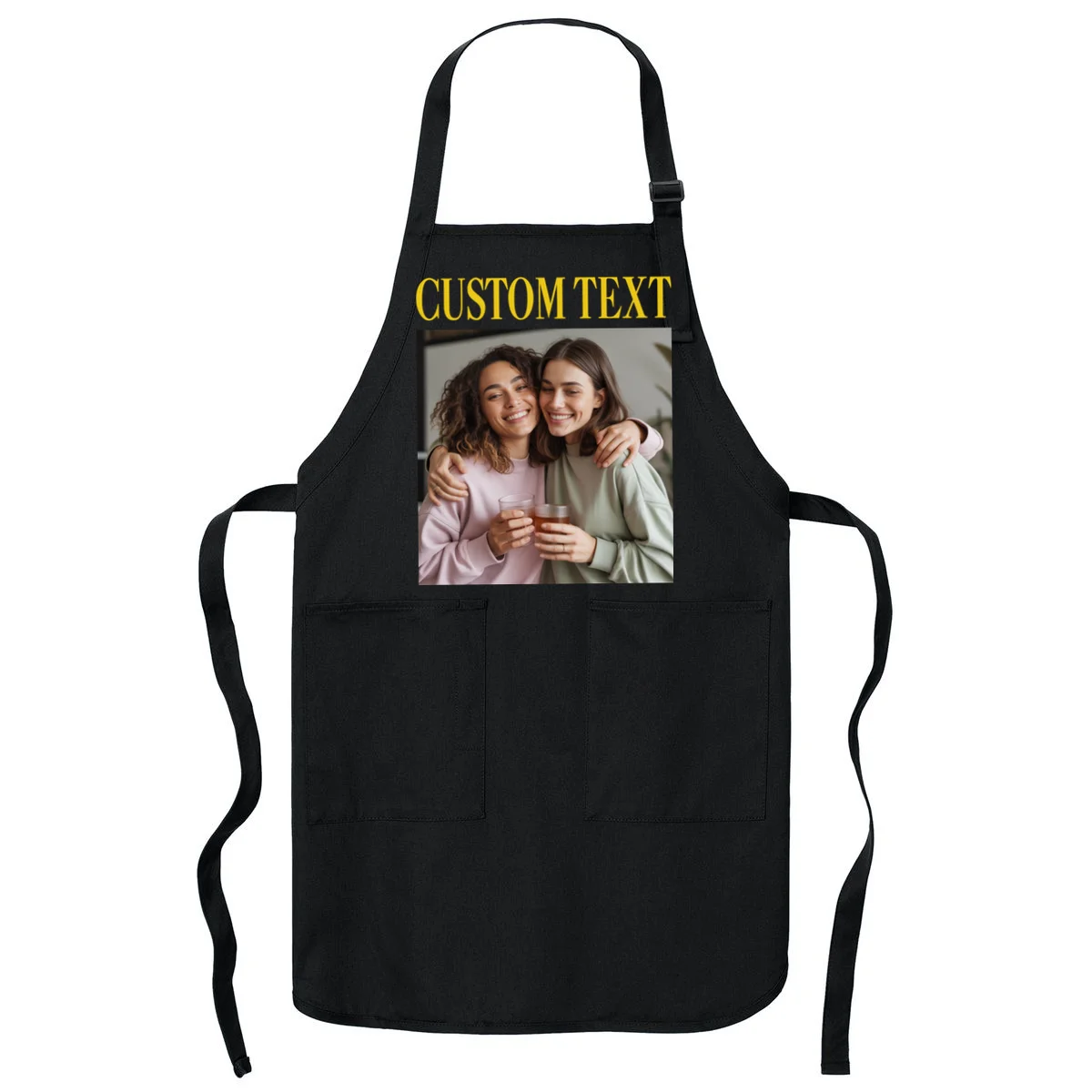 Custom Text And Image Cozy Personalized Apron - Front
