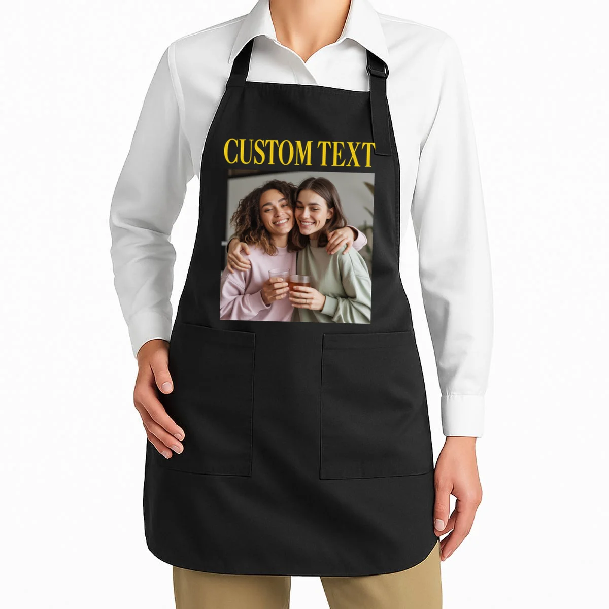 Custom Text And Image Cozy Personalized Apron - Front 1
