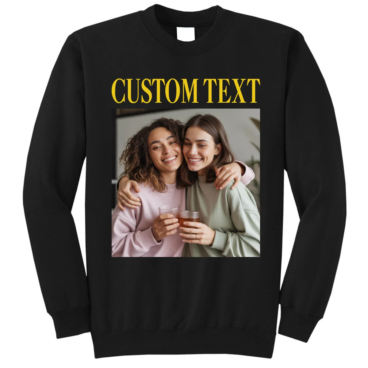 Custom Text And Image Cozy Personalized Sweatshirt - Front