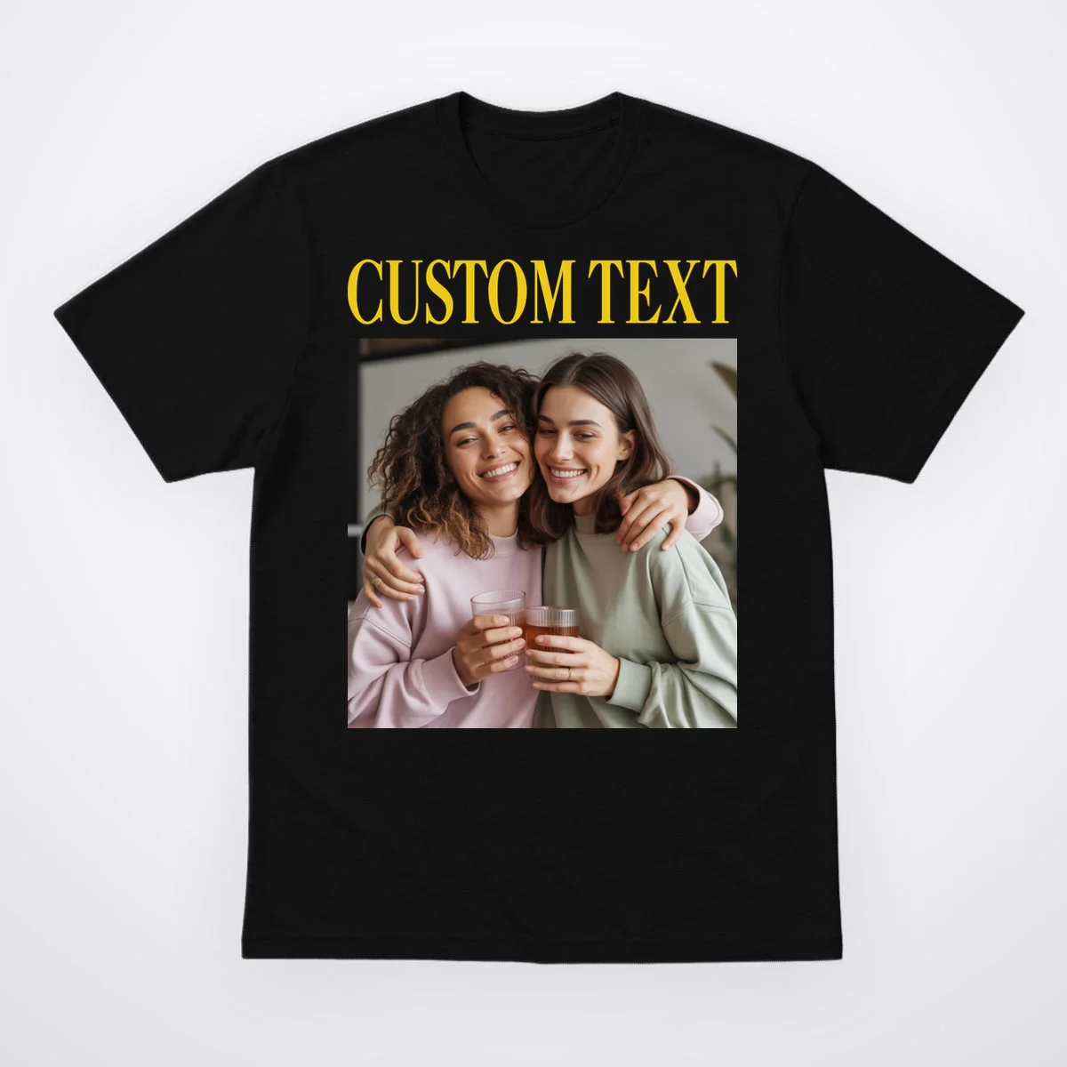 Custom Text And Image Cozy Personalized T-Shirt - Front